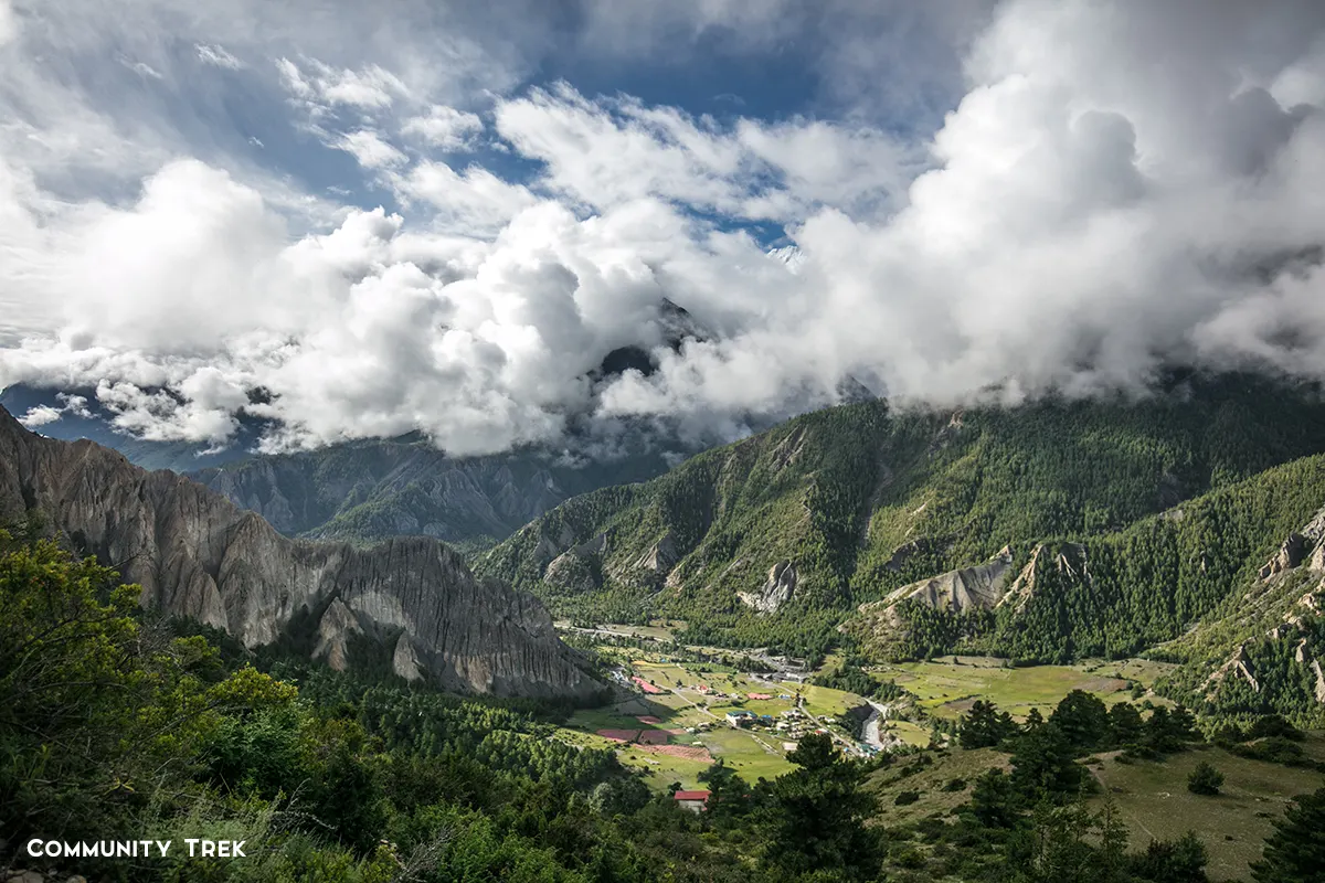 Trek to Manang 3540m.
