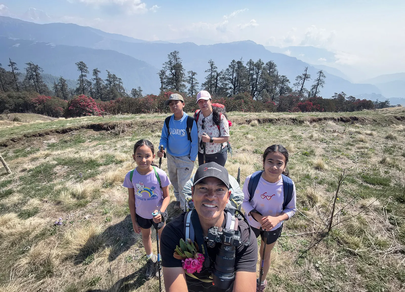 Together in nature, surrounded by vibrant rhododendron forests and spectacular mountain scenery on our family adventure to Pikey Peak.