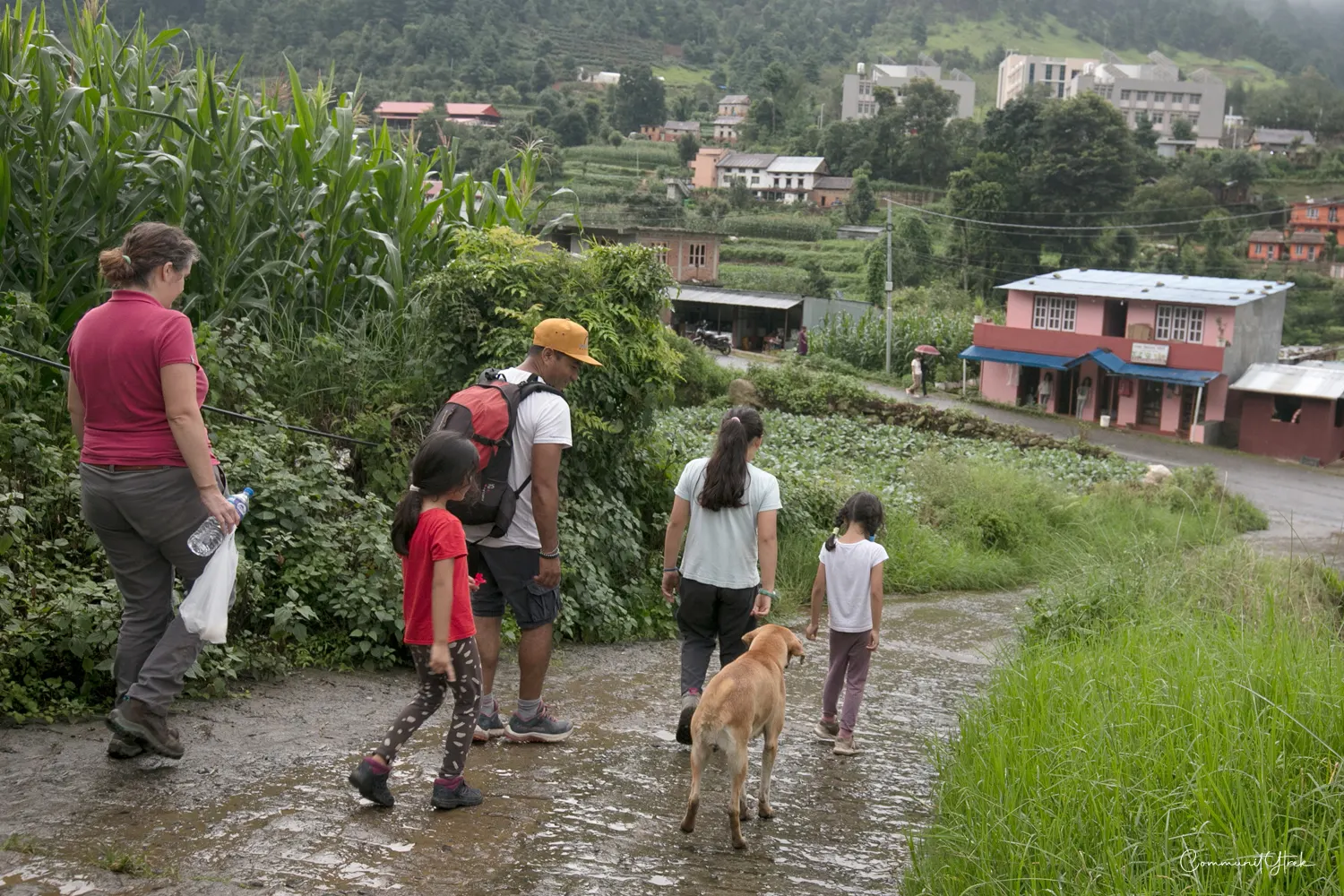 Exploring the traditional village of Chitlang, surrounded by green hills and peaceful countryside.