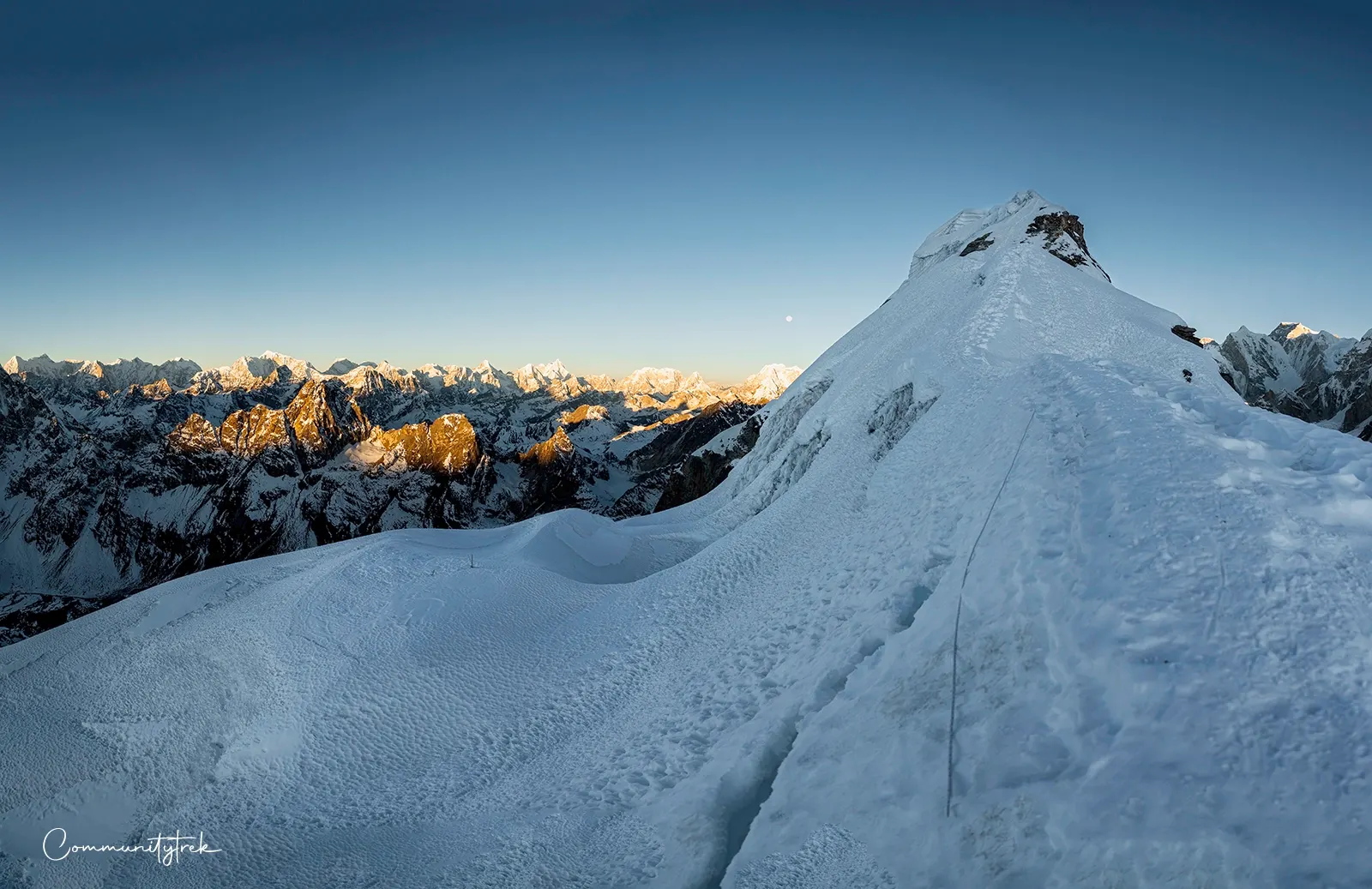 Lobuche East Peak rising above the Everest region in Nepal